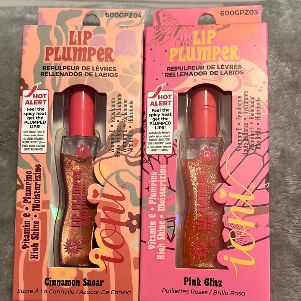Lip Plumper Duo - Cinnamon Sugar & Pink Glitz set of two